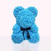 Blauwe rozen beer - Knuffelbeer